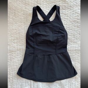Lululemon peplum tank top without pads, size 4